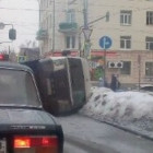 В Пензе после столкновения с «Яндекс.Такси» перевернулся микроавтобус