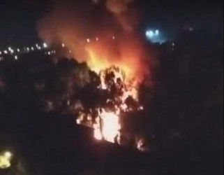 Страшный пожар в пензенской Терновке попал на видео