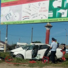 В Пензенской области иномарка влетела в рекламный щит, водитель мертв