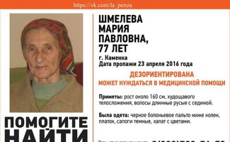 В Пензенской области разыскивают 77-летнюю Марию Шмелеву