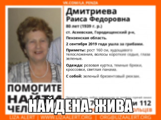 В Пензенской области остановлен поиск 80-летней пенсионерки