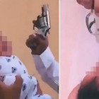 После стрельбы на свадьбе мужчина засунул пистолет в рот младенцу