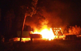 В Пензе горящий дом и надворные постройки тушили 19 человек