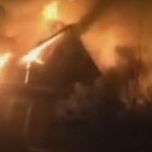 Страшный пожар в пензенской Манчьжурии попал на видео