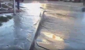 Потоп на улице Свердлова в Пензе попал на видео