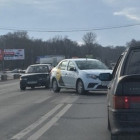 На выезде из Пензы попала в аварию машина «Яндекс.Такси»