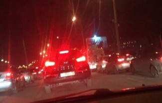 В Пензе проспект Победы замер в пробке из-за ДТП