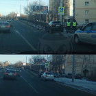 В Пензе возле ТЦ «Суворовский» впечаталась в отбойник дорогая иномарка