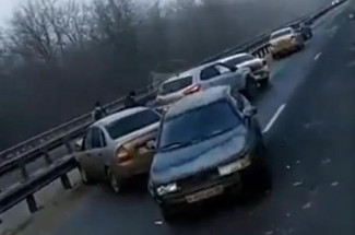 Появилось видео с места массовой аварии на трассе в Пензенской области