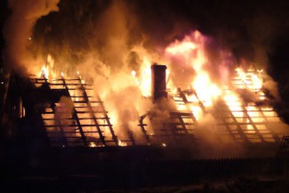  В Пензенском районе сгорела баня