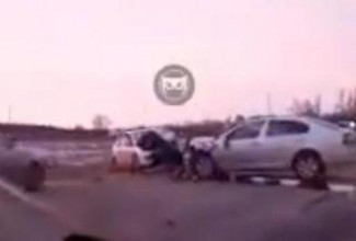 Обнародовано видео с места страшного ДТП на трассе «Пенза – Кондоль»