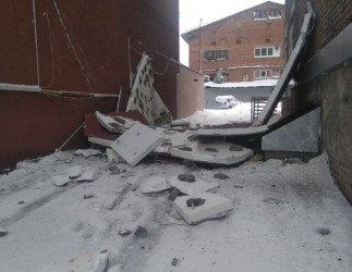 На улице Лермонтова в Пензе обрушилась стена здания. ФОТО