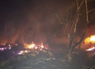 Появились фото с места пожара, при котором погиб житель Пензенской области