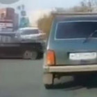 Момент столкновения трех машин в Пензе попал на видео
