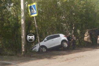 На окраине Пензы машина вылетела с проезжей части