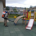 В одном из районов Пензы продезинфицировали детские площадки