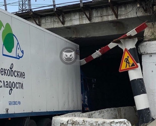 В Пензе в ловушку «моста глупости» попал грузовик со сладостями