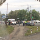 В Пензенской области из-за сильного столкновения машина перевернулась на крышу