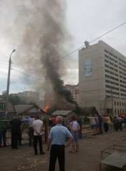 В Пензе на Кузнецкой вспыхнул частный дом