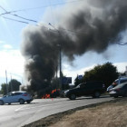 В Пензе на улице Карпинского сгорела машина (фото)