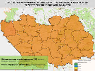 На территории Пензенской области прогнозируется высокая пожароопасность
