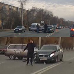 На улице Карпинского в Пензе жестко столкнулись две машины