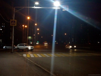 В Пензе сделали дополнительную подсветку на шести пешеходных переходах