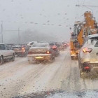 Сильный снегопад спровоцировал огромные пробки в Пензе и области. ФОТО
