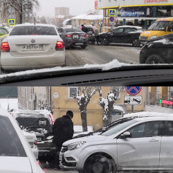 В центре Пензы образовался серьезный затор из-за ДТП