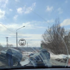 «Дорога перекрыта». На улице Ладожской в Пензе столкнулись две машины