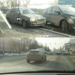 В Пензе сразу две улицы замерли в пробке из-за ДТП