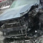 Последствия жуткого столкновения двух легковушек в Пензе попали на видео
