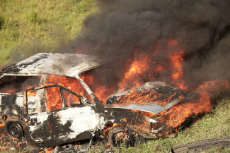 Ночью в селе под Пензой огонь уничтожил автомобиль