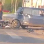 Появилось видео с места аварии со скутером и «семеркой» под Пензой