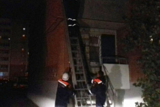 В Пензе спасатели сняли с трубы дома мужчину