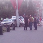 В Пензе у памятника победы столкнулись два автомобиля