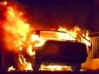 В Пензе ночью дотла сгорел автомобиль
