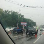 Из-за дождя в Пензе столкнулись несколько автомобилей