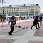 В центре Пензы юные спортсмены сразятся в хоккей в валенках