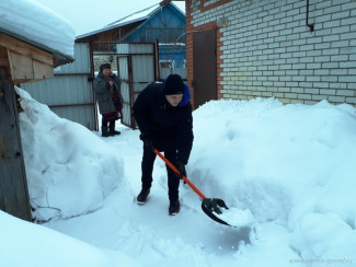 Пензенские волонтеры расчистили снег во дворах ветеранов
