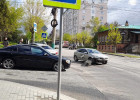 В Пензе сразу три машины угодили в аварию на перекрестке