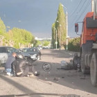 В Пензе в тройном ДТП на улице Окружной пострадал мотоциклист
