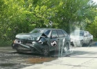 В Пензе в жесткой аварии раскурочило легковушку