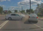 Момент столкновения трех машин в пензенской Терновке попал на видео