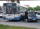 В Пензе из-за ДТП с автобусом и легковушкой встала в пробке улица Измайлова