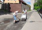 На улице Бекешской в Пензе выполнили мелкоямочный ремонт дороги