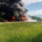 Момент смертельного огненного ДТП в Пензенской области попал на видео