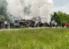Опубликованы фото с места смертельного ДТП с бензовозом в Пензенской области