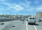Жесткое ДТП на путепроводе в Пензе: машина перевернулась на крышу