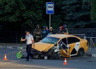 Стали известны подробности жесткого столкновения пассажирского автобуса и такси на Суворова в Пензе